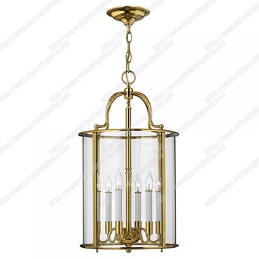 Gentry 6 Light Large Pendant &#8211; Polished Brass