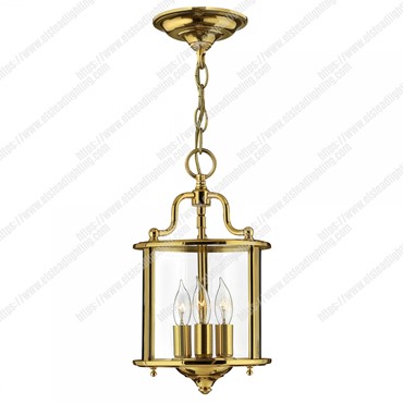 Gentry 3 Light Small Pendant &#8211; Polished Brass