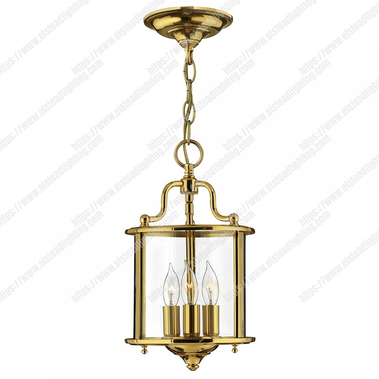 Gentry 3 Light Small Pendant - Polished Brass