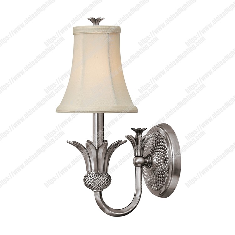 Plantation 1 Light Wall Light - Polished Antique Nickel