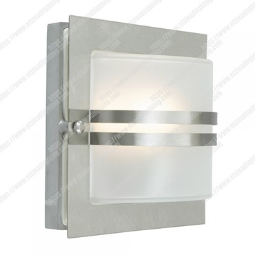 Bern 1 Light Wall Lantern &#8211; Stainless Steel With Clear Glass