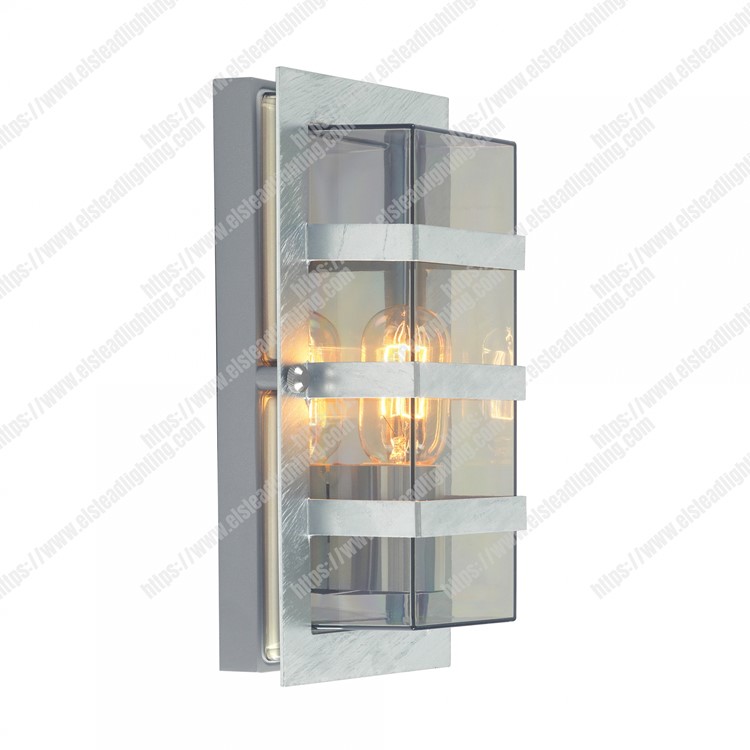 Boden 1 Light Wall Light - Galvanised With Clear Glass