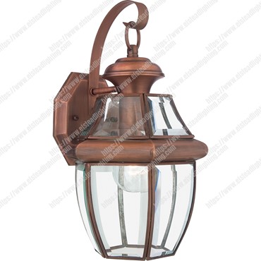 Newbury 1 Light Medium Wall Lantern &#8211; Aged Copper