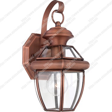 Newbury 1 Light Small Wall Lantern &#8211; Aged Copper