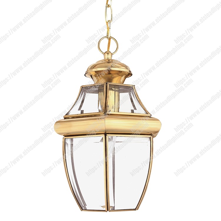 Newbury 1 Light Medium Chain Lantern - Polished Brass