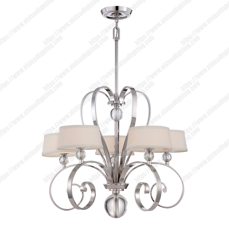 Madison Manor 5 Light Chandelier - Imperial Silver