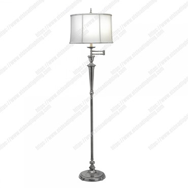 Arlington 1 Light Swing Arm Floor Lamp &#8211; Antique Nickel