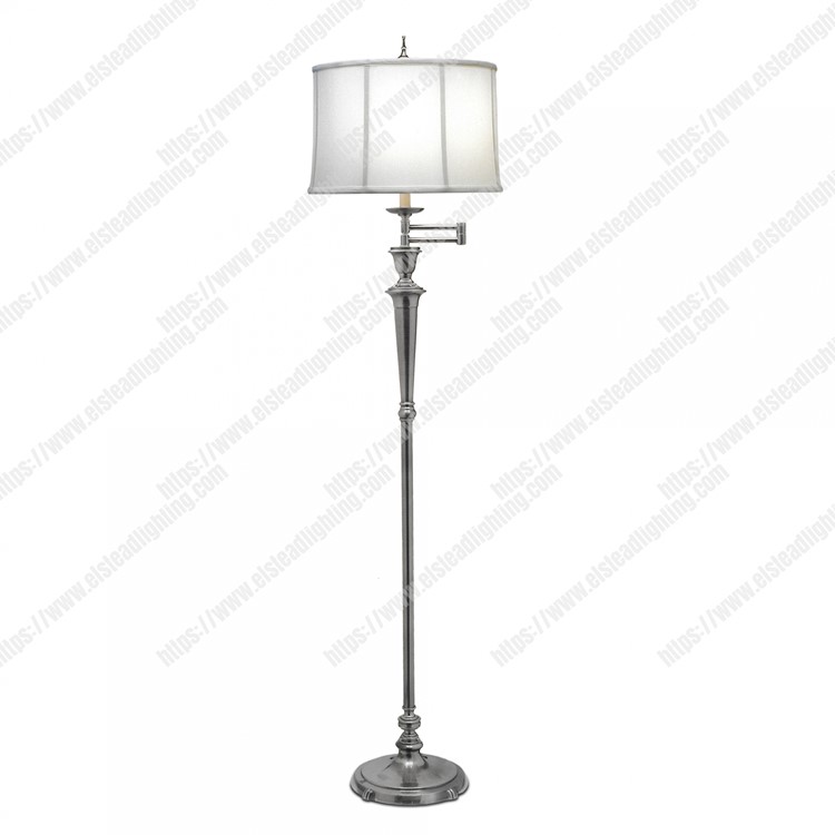 Arlington 1 Light Swing Arm Floor Lamp - Antique Nickel